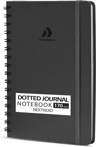 Vista 7 de Nextnoid Cuaderno de espiral forrado para mujeres y hombres, tamaño A5 (5.8 x 8.3 pulgadas), 170 páginas, cuadernos de tapa dura para trabajo y toma