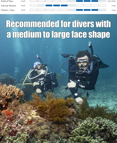 Vista 2 de TUSA Máscara de buceo M-1007 Paragon S