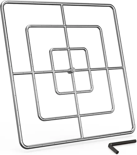 Vista 10 de onlyfire Anillo Quemador Cuadrado de 12 Pulgadas para Fogata de Gas Natural y Propano y Chimenea, Quemador de Fogata DIY de Acero Inoxidable 304