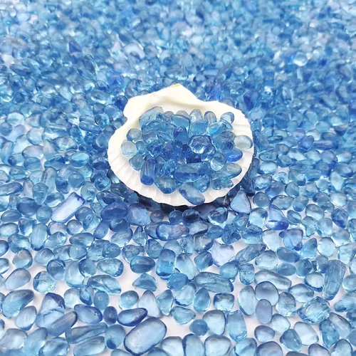 Vista 17 de Keedolla Piedras de Mar de Cristal de Acuario, Grava de Tanque de Peces de 6-9mm, Roca de Mármol para Acuario, Tanque de Peces y Tortugas, Relleno