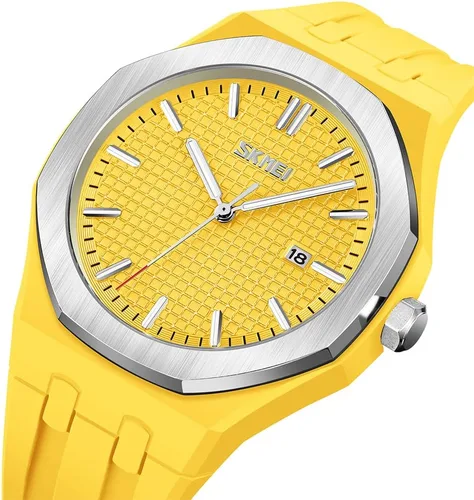 Vista 3 de SKMEI Watches for Men Silicone Easy Read Waterproof Sport Casual Fashion Analog Quartz Luminous Fathers Gifts Black Wrist Watch