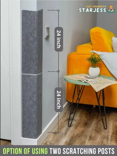 Vista 6 de Rascador de esquina para gatos – Rascador de pared para gatos – Almohadilla para arañazos de pared para gatos – Rascador de pared para gatos