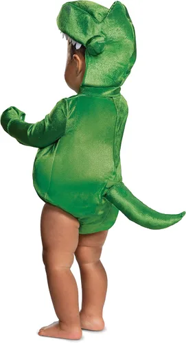 Vista 2 de Disguise Disfraz infantil Rex para bebés forro polar verde con licencia oficial de star wars silent one crew
