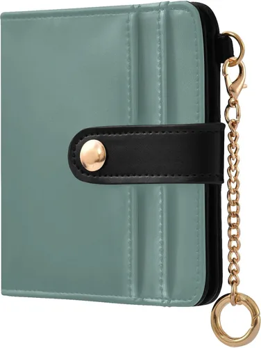 Vista 11 de Sinestour Azalea print Small Wallet for Women RFID Blocking Leather Bifold Small Purse with Zipper Coin Pocket ID Window Card Holder, Compact Credit
