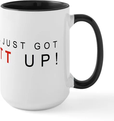 Vista 8 de CafePress Litt UP Tugs - Taza de café grande de 15 onzas, color blanco
