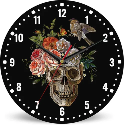 Vista 8 de SPUNKER Reloj de pared con bandera estadounidense, reloj de pared de cocina con bandera estadounidense, reloj de día de la independencia de 10