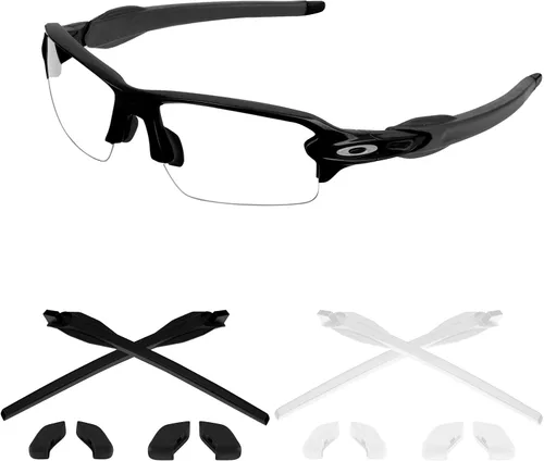 Vista 19 de Kits de goma de repuesto para orejeras y boquillas compatibles con Oakley Flak 2.0 OO9295 Flak 2.0 XL OO9188 Negro