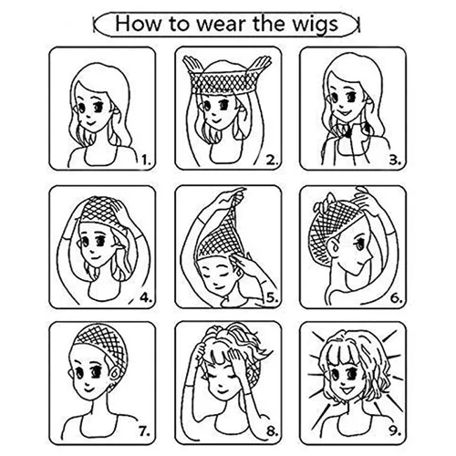 Vista 7 de Pelucas de salmonete para hombres y mujeres, disfraces de fiesta temática de los años 70 y 80, accesorio de fiesta elegante, peluca de cosplay