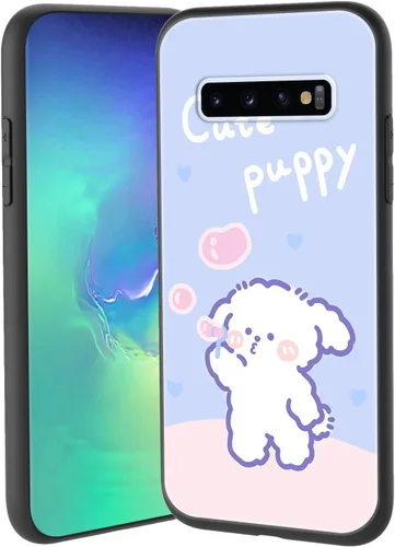 Vista 3 de Funda para teléfono Samsung S10 Plus (no Samsung S10), para Galaxy S10 Plus, diseño divertido de perro, estilo animal de dibujos animados