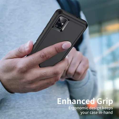 Vista 5 de Funda para Galaxy A51 5G, [sin protector de pantalla] a prueba de golpes, a prueba de caídas, a prueba de polvo, protección de 3 capas, resistente