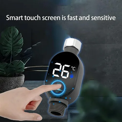 Vista 6 de Medidor de temperatura de ducha Medidor de pantalla digital LED Termómetros de agua para el hogar Termostato de baño Medidor de ducha