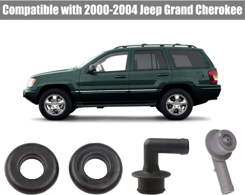 Vista 2 de MOSTPLUS 53013360AA 53030497 2946079 - Par de codos y ojales de válvula de ventilación PCV CCV - Compatible con Jeep Grand Cherokee 4.0L 2000-2004