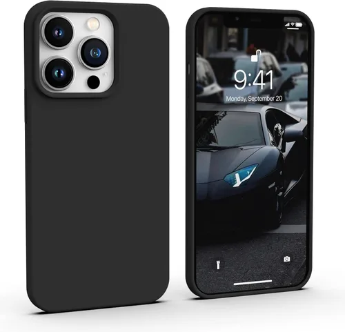 Vista 18 de IceSword Funda compatible con iPhone 13 Pro de 6.1 pies, funda delgada de silicona líquida a prueba de golpes, suave antiarañazos, bonita protección