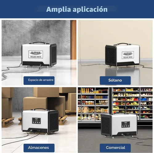 Vista 8 de ALORAIR Deshumidificador de espacio de arrastre de 70 pintas con bomba y manguera de drenaje, sótano compacto y deshumidificador comercial