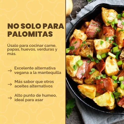 Vista 7 de Popsmith Aceite de coco con sabor a mantequilla de palomitas de maíz, aceite de palomitas de maíz de 30 onzas, hace palomitas de maíz estilo cine