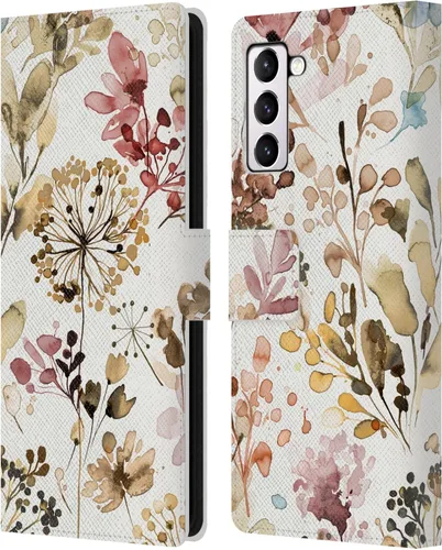 Vista 258 de Head Case Designs Officially Licensed Ninola Beige Wild Grasses Leather Wallet Case Compatible with Samsung Galaxy A07 4G