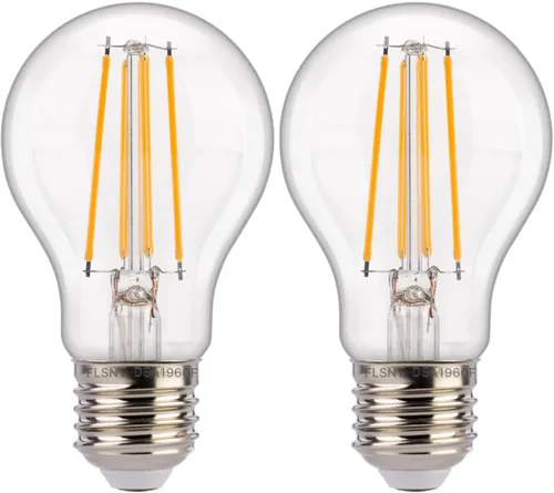 Vista 17 de FLSNT Foco LED del amanecer al anochecer con sensor para exteriores A19, 5000K Luz diurna, 7W (equivalente a 60W), 800LM, base E26 de filamento 60w
