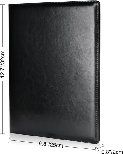 Vista 5 de Cacturism Padfolio - Carpeta portafolio, plegable tamaño carta, organizador profesional de cuero sintético para mujeres, soporte para documentos