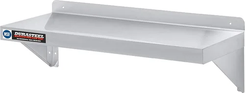 Vista 20 de DuraSteel Estante de pared de acero inoxidable, 24 pulgadas de ancho x 12 pulgadas de profundidad, grado comercial, certificado NSF