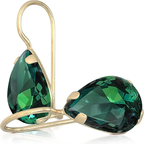Vista 42 de 14K Solid Gold Earrings - Gemstone Earrings for Women - 14K Gold Earrings for Women - Birthstone Earrings - Teardrop Earrings for Women - Gold