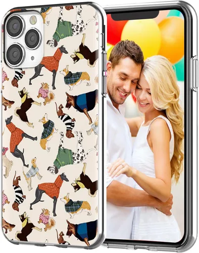 Vista 10 de Funda para iPhone 12, para iPhone 12 Pro, funda protectora completa a prueba de golpes, delgada, suave, TPU transparente, para niñas, mujeres