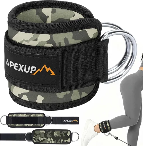 Vista 20 de APEXUP Correa de tobillo para máquina de cable, bandas de resistencia de tobillo, correas de tobillo de patada hacia atrás con cable para gimnasio
