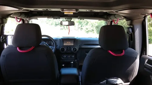 Vista 2 de BubbasGarageTv - Reposacabezas universal Paracord sin manos (negro)