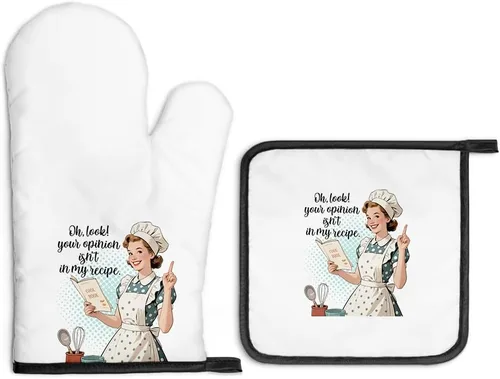 Vista 13 de The Kitchen is The Heart of The Home - Juego de guantes de horno y soportes para ollas, regalos de inauguración de la casa para amantes de la comida