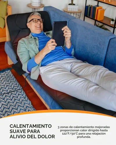Vista 2 de CooCoCo Alfombrilla de masaje de cuerpo completo con calor mejorado Negro