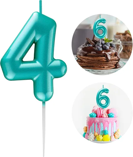 Vista 19 de Vela Azul Número 15 de Cumpleaños Velas 3D de Número para Pastel de Cumpleaños Decoración de Fiesta de Cumpleaños Suministros para Boda