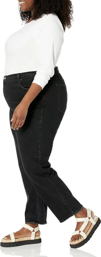Vista 8 de Tienda Essentials Cuello redondo de punto acanalado de manga larga para mujer, ajuste delgado, paquete de 2
