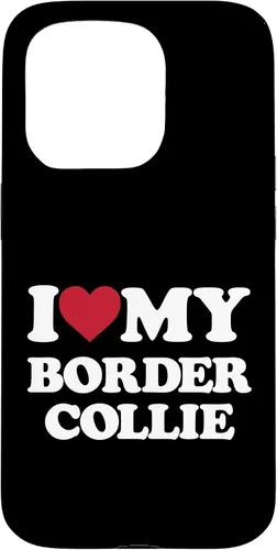 Vista 14 de iPhone 16 I Love My Border Collie - I Heart My Border Collie Case