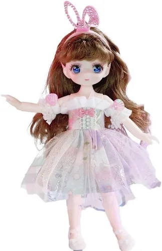 Vista 6 de Muñeca Anime BJD 1/7 SD Muñecas de 9 Pulgadas Muñeca Articulada de 18 Bolas Juguetes DIY con Ropa Conjunto Zapatos Cabello No Ajustable Maquillaje