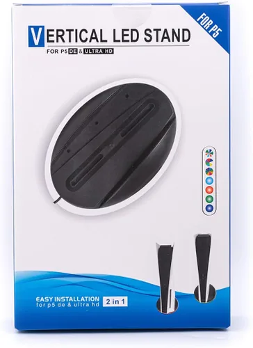 Vista 12 de Mcbazel Soporte vertical RGB para consola PS5, base LED para juegos con concentrador USB compatible con consola PS5, color blanco (no para PS5 Slim)