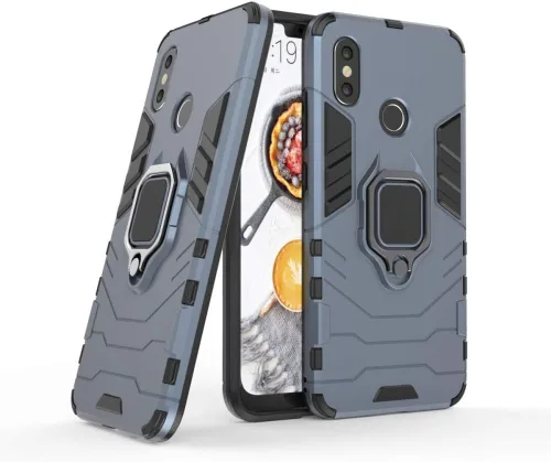 Vista 8 de Compatible con funda Xiaomi Mi 8, soporte de anillo de metal a prueba de golpes (funciona con soporte magnético para automóvil) Cubierta resistente