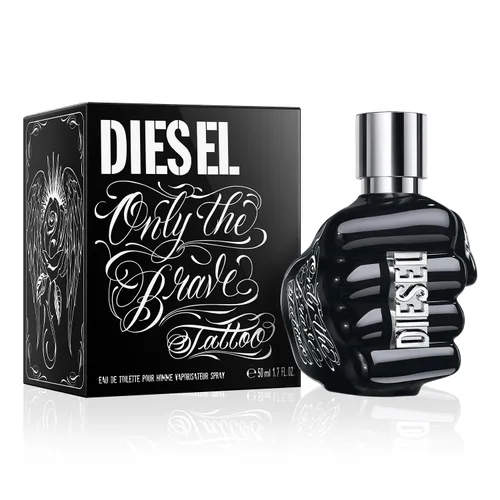 Vista 7 de Diesel Only The Brave Tattoo, Eau de Toilette para hombre, amaderado con notas de manzana, pimienta bourbon picante y tabaco, 1.2 onzas líquidas
