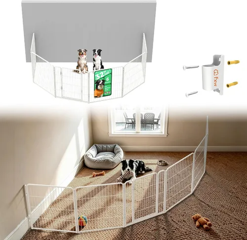 Vista 30 de FXW Homeplus Unleashed Corral para Perros de Interior - Juego Sin Estrés y Seguro, Resistente de 24 Pulgadas con 6 Paneles para Cachorros y Perros