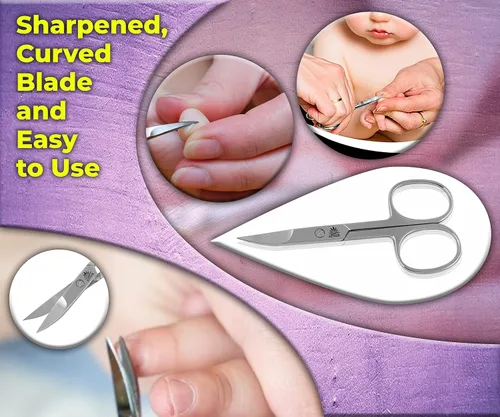 Vista 8 de ARSUK Tijeras de uñas curvadas para mujeres y hombres, tijeras de uñas para uñas y dedos de las manos para puntas de uñas y tijeras pequeñas