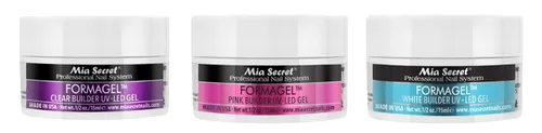 Vista 2 de Mia Secret FORMAGEL - Gel constructor UV/LED de 0.5 onzas x 3 (clavo+blanco+rosa)