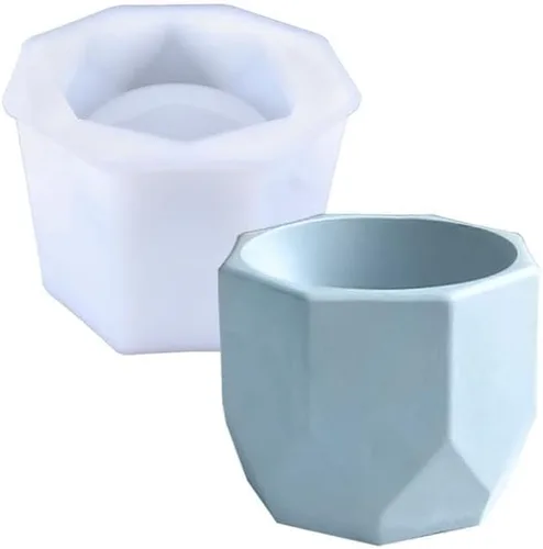 Vista 15 de Molde de silicona para florero, moldes de resina para florero, molde de resina para hacer manualidades, florero, decoración del hogar Estereoscópico