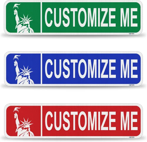 Vista 18 de Street Signs - Letreros personalizados con diseño de oso Diseña tu letrero de calle personalizado con color, símbolo de animal, fuente, palabras