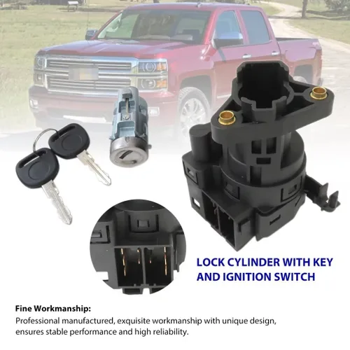 Vista 4 de 12458191, 12533953 Cilindro de bloqueo con llaves e interruptor de encendido compatible con Oldsmobile Alero GLS Coupe 2003 2-Door 2.2L 2198CC