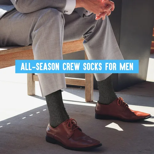 Vista 8 de Chill Boys Calcetines de bambú para hombre, 2 pares de calcetines de bambú que absorben la humedad, color gris, de peso medio