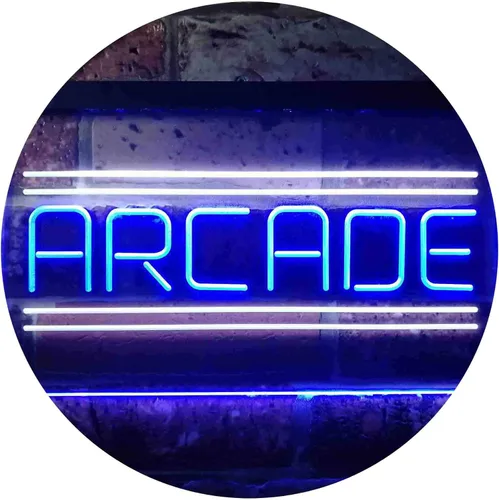 Vista 18 de ADVPRO Arcade Game Zone Room - Letrero de neón LED de doble color, azul y rojo, 12 "x 8.5" st6s32-i3368-br