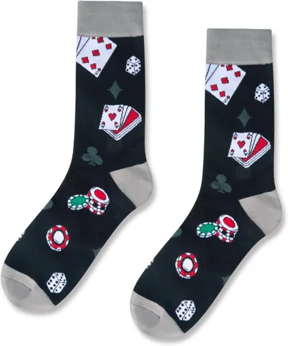 Vista 4 de HAPPYPOP Casino Gifts for Men Women Gambling Poker Gambler Las Vegas Gifts, Casino Poker Socks