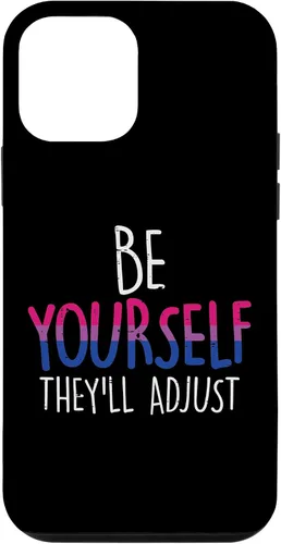 Vista 12 de Funda para iPhone 15 Be Yourself They Will Adjust LGBTQ Bisexual Flag Gay Pride Bi