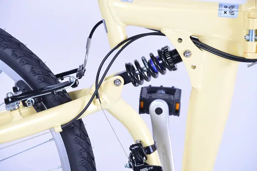 Vista 4 de Columba Bicicleta plegable de aleación de 26 pulgadas con 18 velocidades y doble suspensión