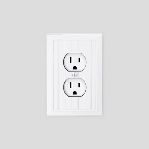Vista 2 de Decor - Placa de pared para cubierta de toma de corriente eléctrica dúplex, placa de interruptor individual de 1 banda, cubierta de receptáculo