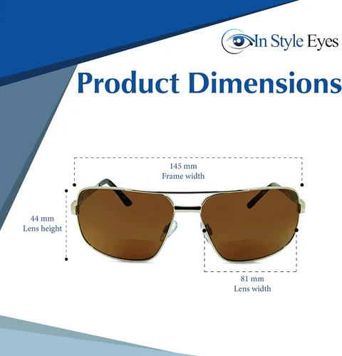 Vista 4 de In Style Eyes Just Chillin' polarizadas aviador bifocales gafas de sol
