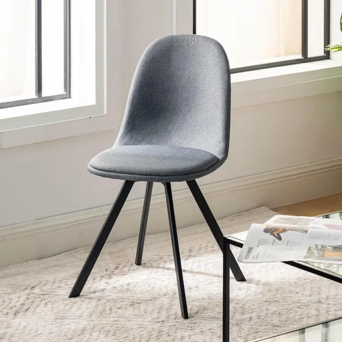 Vista 4 de Homy Casa Juego de 4 sillas giratorias de comedor, sillas laterales giratorias de 360°, sillas de estilo moderno de mediados de siglo, sillas